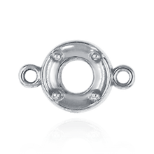 Load image into Gallery viewer, ITI NYC Round Illusion Bezel with Rings in Sterling Silver (1.30 mm - 4.00 mm)