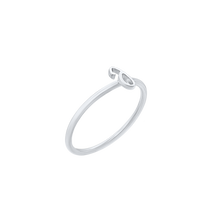 Load image into Gallery viewer, Script Initial Ring in Sterling Silver