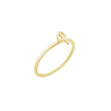 Load image into Gallery viewer, Script Initial Ring in Sterling Silver