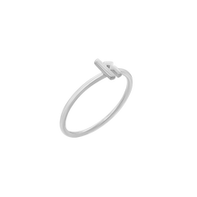 Load image into Gallery viewer, Gothic Initial Ring in Sterling Silver