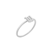 Load image into Gallery viewer, Gothic Initial Ring in Sterling Silver