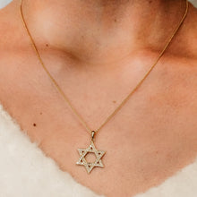 Load image into Gallery viewer, ITI NYC Star of David Pendant with Cubic Zirconia in Sterling Silver
