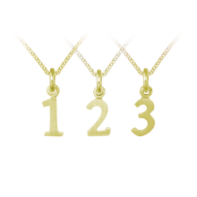 Load image into Gallery viewer, ITI NYC Modern Number Pendants (12.7mm) (100% Polished with Bail)