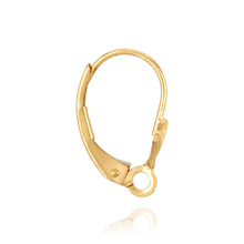 Load image into Gallery viewer, ITI NYC Leverback with Fleur-de-Lis Design and Ring (16 x 10 mm)