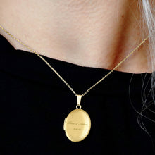 Load image into Gallery viewer, ITI NYC Plain Oval Locket in 14K Gold Filled with Optional Engraving (23 x 14 mm - 45 x 30 mm)