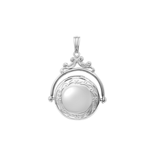 Load image into Gallery viewer, ITI NYC Antique Design Round Locket in Sterling Silver with Optional Engraving (35 x 24 mm)