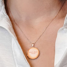 Load image into Gallery viewer, ITI NYC Plain Round Locket in Sterling Silver 18K Rose Gold Finish with Optional Engraving (14 mm - 32 mm)