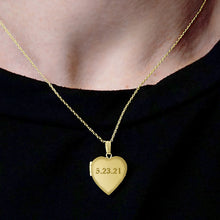 Load image into Gallery viewer, ITI NYC Plain Heart Locket in 14K Gold Filled with Optional Engraving (20 x 13 mm - 30 x 23 mm)