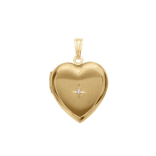 Load image into Gallery viewer, ITI NYC Heart Locket with Diamonds in 14K Gold Filled with Optional Engraving (28 x 19 mm)
