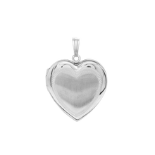 Load image into Gallery viewer, ITI NYC Hand Engraved Design Heart Locket in Sterling Silver with Optional Engraving (31 x 22 mm)