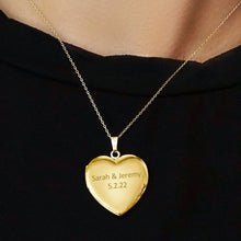 Load image into Gallery viewer, ITI NYC Plain Heart Locket in 14K Gold Filled with Optional Engraving (20 x 13 mm - 30 x 23 mm)