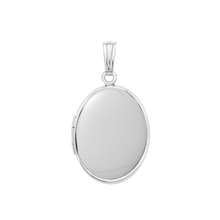 Load image into Gallery viewer, ITI NYC Plain Oval Locket in Sterling Silver with Optional Engraving (23 x 14 mm - 57 x 39 mm)