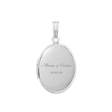 Load image into Gallery viewer, ITI NYC Plain Oval Locket in Sterling Silver with Optional Engraving (23 x 14 mm - 57 x 39 mm)