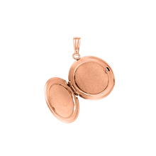 Load image into Gallery viewer, ITI NYC Plain Round Locket in Sterling Silver 18K Rose Gold Finish with Optional Engraving (14 mm - 32 mm)