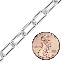 Load image into Gallery viewer, Bulk / Spooled Light Elongated Cable Chain in Sterling Silver (1.40 mm - 6.20 mm)
