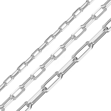 Load image into Gallery viewer, Bulk / Spooled Light Elongated Diamond Cut Cable Chain in Sterling Silver (1.50 mm - 2.70 mm)
