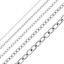 Load image into Gallery viewer, Bulk / Spooled Light Round Cable Chain in 14K White Gold (1.00 mm - 4.60 mm)