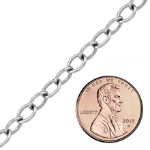 Load image into Gallery viewer, Bulk / Spooled Light Round Cable Chain in 14K White Gold (1.00 mm - 4.60 mm)