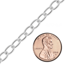 Load image into Gallery viewer, Bulk / Spooled Light Round Cable Chain in Sterling Silver (1.30 mm - 7.30 mm)