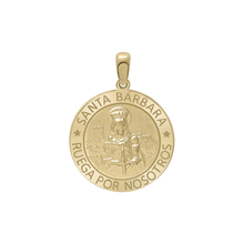 Load image into Gallery viewer, 14K Gold Round Santa Bárbara Medallion (5/8 inch - 1 inch)