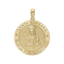 Load image into Gallery viewer, 14K Gold Round Santa Bárbara Medallion (5/8 inch - 1 inch)
