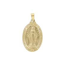Load image into Gallery viewer, 14K Gold 3D Oval Miraculous Framed Medallion (7/8 inch - 1 3/8 inch)