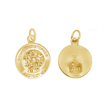 Load image into Gallery viewer, St. Christopher Charm in Gold-Filled