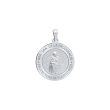 Load image into Gallery viewer, Sterling Silver Round Nuestra Señora de la Providencia Medallion (5/8 inch - 1 inch)