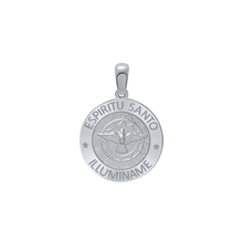 Load image into Gallery viewer, Sterling Silver Round Espíritu Santo Medallion (5/8 inch - 1 inch)