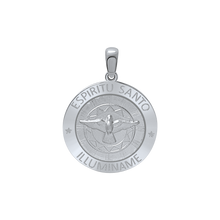 Load image into Gallery viewer, Sterling Silver Round Espíritu Santo Medallion (5/8 inch - 1 inch)