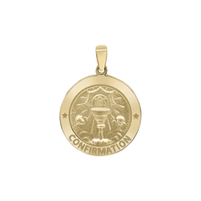 Load image into Gallery viewer, 14K Gold Round Confirmation with Chalice Medallion (1/2 inch - 1 inch)