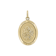 Load image into Gallery viewer, Gold-Filled Oval Saint Joseph Medallion (3/4 inch - 1 inch)