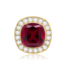 Load image into Gallery viewer, ITI NYC Cushion Halo Pendant Slider in 14K Gold (5.00 x 5.00 mm - 11.00 x 11.00 mm)