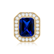 Load image into Gallery viewer, ITI NYC Emerald Halo Pendant Slider in 14K Gold (6.00 x 4.00 mm - 12.00 x 10.00 mm)