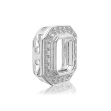 Load image into Gallery viewer, ITI NYC Emerald Halo Pendant Slider in 14K Gold (6.00 x 4.00 mm - 12.00 x 10.00 mm)