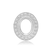 Load image into Gallery viewer, ITI NYC Oval Halo Slide Pendant in Sterling Silver (6.00 x 4.00 mm - 12.00 x 10.00 mm)