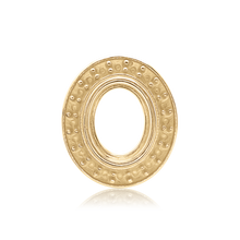 Load image into Gallery viewer, ITI NYC Oval Halo Slide Pendant in 14K Gold (6.00 x 4.00 mm - 12.00 x 10.00 mm)