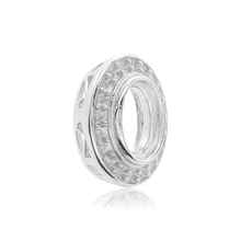 Load image into Gallery viewer, ITI NYC Oval Halo Slide Pendant in Sterling Silver (6.00 x 4.00 mm - 12.00 x 10.00 mm)