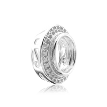 Load image into Gallery viewer, ITI NYC Round Halo Pendant Slider in 14K Gold (4.00 mm - 12.00 mm)