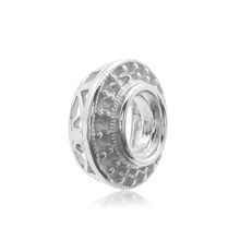 Load image into Gallery viewer, ITI NYC Round Halo Pendant Slider in Sterling Silver (4.00 mm - 12.00 mm)