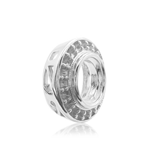 Load image into Gallery viewer, ITI NYC Round Halo Pendant Slider in 14K Gold (4.00 mm - 12.00 mm)