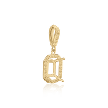 Load image into Gallery viewer, ITI NYC Emerald Four Prong Halo Pendant in 14K Gold (5.00 x 3.00 mm - 12.00 x 10.00 mm)