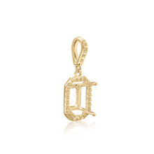 Load image into Gallery viewer, ITI NYC Emerald Four Prong Halo Pendant in 14K Gold (5.00 x 3.00 mm - 12.00 x 10.00 mm)