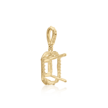 Load image into Gallery viewer, ITI NYC Emerald Four Prong Halo Pendant in 14K Gold (5.00 x 3.00 mm - 12.00 x 10.00 mm)