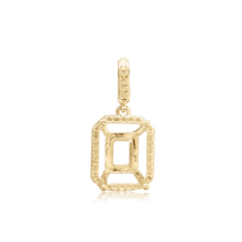 Load image into Gallery viewer, ITI NYC Emerald Four Prong Halo Pendant in 14K Gold (5.00 x 3.00 mm - 12.00 x 10.00 mm)