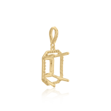 Load image into Gallery viewer, ITI NYC Emerald Four Prong Halo Pendant in 14K Gold (5.00 x 3.00 mm - 12.00 x 10.00 mm)