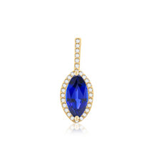 Load image into Gallery viewer, ITI NYC Marquise Cluster Pendant in 14K Gold (8.00 x 4.00 mm - 12.00 x 6.00 mm)