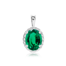 Load image into Gallery viewer, ITI NYC Oval Fancy Pendant in Sterling Silver (6.00 x 4.00 mm - 12.00 x 10.00 mm)
