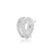 Load image into Gallery viewer, ITI NYC Pear Shape Three Prong Double Halo Pendant in Sterling Silver (6.00 x 4.00 mm - 12.00 x 8.00 mm)