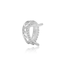 Load image into Gallery viewer, ITI NYC Pear Shape Three Prong Double Halo Pendant in Sterling Silver (6.00 x 4.00 mm - 12.00 x 8.00 mm)